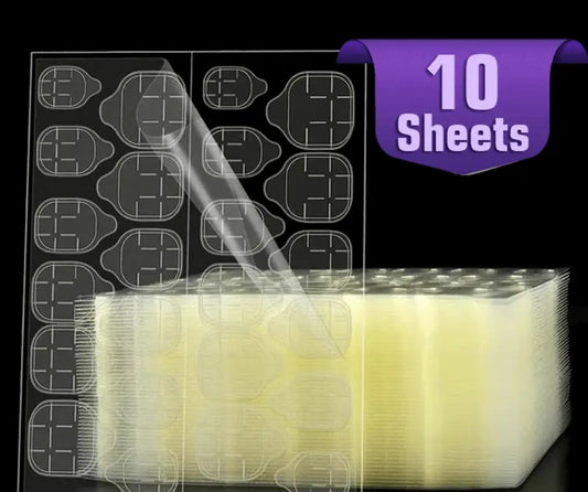 10 nail glue sticker sheets