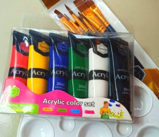 6 acrylic paints